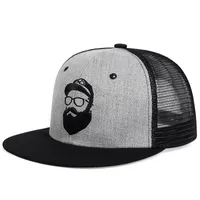 Top kapaklar moda sakal yaşlı adam nakış beyzbol şapkası yaz örgü kapaklar gündelik şapka ayarlanabilir hip hop şapkaları gorras 220914