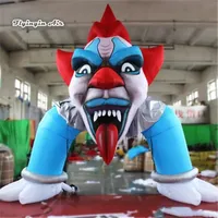 Outdoor Games Giant Outdoor Halloween Inflatable Bouncers Clown Head Model Arched Door 5m Air Blown Devil Archway With Demon Skull Replica For Entrance Decoration