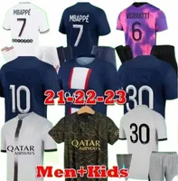 Paris Soccer Jersey Mbappe Hakimi Player Sergio Ramos 23 23 Pagsmaillots de Football 2022 2023 Marquino Verratti Psgs Hakimi Men Kit Kit Shirt Unif F1ys#
