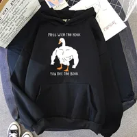 رجال Swoodies sweatshirts تحصل على الفكاهة البونك جرافيك هوديي هوديي القتل أوزة كاواي هاراجوكو رجال كبير الحجم الجمالي 220913