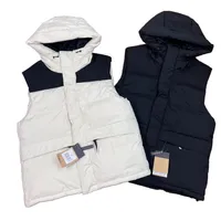 Men Women Designer Vesten Down Jackets Coat Winter Outdoor Cold Proof Dikke Warm Stracket Suit Casual vaste kleur borduurwerk Logo Vest Hapleed Coate