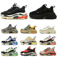 shoes Triple s Men Women Casual shoes 17FW All Over Designer Platform Sneakers Black White Beige Teal Blue Bred Red Pink Mens &#039;&#039;