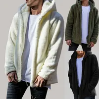 Heren Jackets Fashion Men Male 2022 Winter Warm Teddy Bear Pocket Coat Casual Fleece Fur Hoodies Outparter Jacket