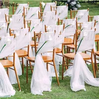 20 st/mycket romantisk vit stol t￤cker tr￤dg￥rd br￶llop dekorationer b￤lte knutfeststolar bakre raskor b￥gar band f￶delsedag jul prom evenemang dekorer al8465