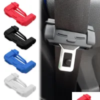Safety Belts Accessories Car Seat Belt Buckle Clip Protector Sile Anti-Scratch Er Interior Button Case Safety Decor Dhcarfuelfilter Dhzp8