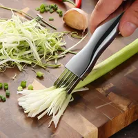 Narzędzia do warzyw owocowych Kuchnia Zielona cebulowa nóż nożem narzędzie warzywne multi chopper ostre strzępione krojone ścięgno JK2007XB