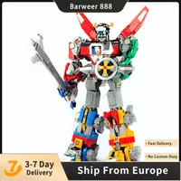 Id￩ias Bloco 5 em 1 Modelo de rob￴ morphing Voltroned Lion King Robot A￧￣o Figura 2600pcs Bloco de constru￧￣o Bricks Toys Gift Set Compatible 21311