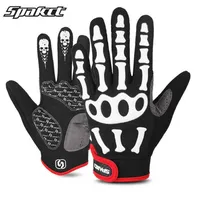 SPAKCT Skull Bike Bicycle Gloves Long Finger Full Riding Racing Cycling Silicone GEL Ciclismo Warm Winter258G