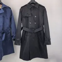 Erkek trençkotları tasarımcı klasik tunik kanatları yaka ince çift göğüslü rüzgar kırıcı palto, kemer sonbahar kış erkekleri kadın rüzgar geçirmez dış giyim ceketleri