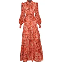 Повседневные платья Didacharm высококачественные платья моды Spring Spring Women Vintage Elegant Late Finke Printing Printing 220914