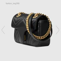 Kvällspåsar lyxdesigner Marmont Messenger handväska med diamantgitter rippel knappar korsar kropp bästa mode väskor axelväskor