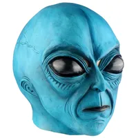 Party Decoration Alien Latex Mask for Adult Mardi Gras Halloween Cosplay Party Masquerade Costum Props Huanted House Decoration 220915