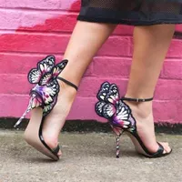 Sophia Webster Sandals Pumps for Women Summer High Heel Wing Angle Angle Gladiators Prom Party Shoes Plus Size Euro 42258W