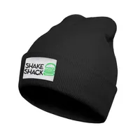 패션 쉐이크 판잣집 로고 겨울 따뜻한 시계 비니 모자 커프 평범한 모자 Sqaure Scottsdale Shake Shack Burger Dog216p