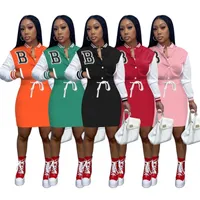 Дизайнерские женские бейсбольные платья Новые спортивные модные вышиты