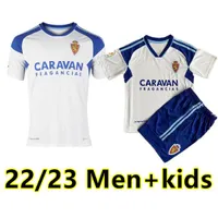 Soccer Jerseys 22 23 Real Zaragoza Fran Gamez Zapater 2022 2023 Pombo Shinji Kagawa Football Shirts Guti Javi Ros Kids L. Suarez Home Men Ki