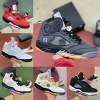 Designers Jumpman 5 5s High Casual Basketball Shoes Män Sail Raging Bull Red Oreo Hyper Royal Wings Oregon Ducks Ice Bred Muslin Fire Red Trainer What the Sneakers
