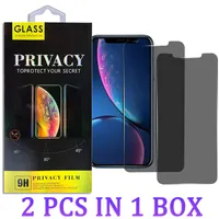 2 PACK PRIVACE anti-peeping iPhey for iPhone 14 13 12 Mini Pro Max 11 XR XS 6 7 8 Plus Screen Retail Box