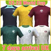 2022 2023カタールサッカージャージナショナルチームワールドカップ22 23サウジアラビアフットボールシャツオーストラリアスデフットボールユニフォームトップス