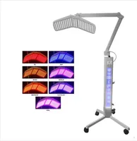 2022 Professionella 7 f￤rger LED Photodynamic Stand PDT Machines Skin Rejuvenation Beauty Salon Anv￤nd ansiktsmask Bio L￤ttterapi fotonhudbehandlingsutrustning