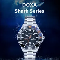 2022 Doxa 시계 빅 상어 상단 브랜드 고급 스테인리스 스틸 남성용 감시 시계 시계 스포츠 다이빙 46mm 물 고스트 핫 새로운 제품