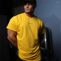 Herr t-skjortor män t-shirt sommarsport kortärmad snabb torkning träning andningsbar kompression jogging tights gym fitness tracksuit