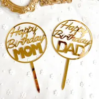 Przyjęcie akrylowe złota mama i tata tort urodzinowy