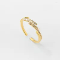Cluster Rings 2022 Korean Small Fresh Pearl Versatile Ring Fashion Temperament Simple Open Female Jewelry