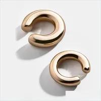 Ушная манжета модная и простая металлическая золотая женская хрящевая клипа ушная круглая манжета Beautif Girl Jewelry Servring