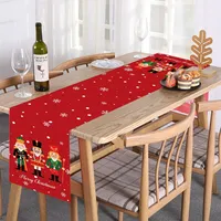 Table Runner 35cm 180cm Christmas Soldier Pattern Decoration Merry Decoration 220914