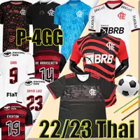 P-4gg Flamengo Soccer Jerseys 2022 2023 Third Fans PlayerバージョンDavid Luiz Diego E.Ribeiro Gabi 22/23フットボールシャツVidal Ppedro De Arrascaeta Everton Men Kid Kit