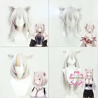 Party Supplies 4 Types Vtuber Hololive Shishiro Botan Cosplay Silver Heat Resistant Synthetic Hair Hallowen Carnival Free Wig Cap