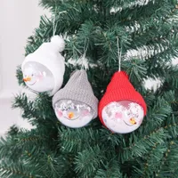 Nouvelles décorations de Noël Dolls Ball Christmas Tree Pendant Transparent Santa Snowman Christmas Party Supplies