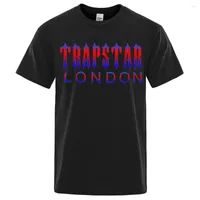 Camisetas masculinas TRAPSTAR LONDRES Brand Print T-shirts Men Harajuku Tshirts respiráveis ​​de tamanho grande moda de algodão