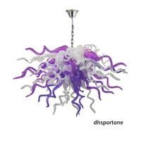 Turkish Dale Chihuly Art Pendant Lamps Hand Blown Glass Chandelier Light Borosilicate Murano Style Glass Chandeliers Lighting for Villa Hotel Corridor LR1483