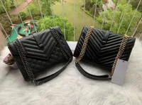 Classic Flap Envelope Shoulder Bag Fashion Brand Quilted Handbags Wallet Women Luxury Designer Handbag Chain Crossbody Messenger Bags Casual Tote Purse 12 Colors