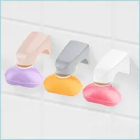 Soap Dishes 5 Colors New Magnetic Soap Holder Kitchen Bathroom Shower Wall Mounted Sticking Dishes Gadgets Storage Rack Drop Delivery Dhhbx