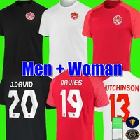 21 22 Jerseys de fútbol de Canadá Davies David Osorio Mujeres 2021 2022 Home Away Equipo Nacional Eustaquio Hutchinson Cavallini Larin Hoilett Camisetas de fútbol Buchanan