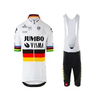 2020 Jumbo Visma Pro Team Germany Souch￩e courte Jersey Summer Cycling Wear Ropa Ciclismo Bib Shorts 3D Gel Pad Set Sizexs-4xl194R
