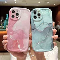 Mobiltelefonfodral Ottwn Marble Texture Stone Camera Protection Phone Case för iPhone 12 11 13 Pro Max X XR XS MAX SUCKSKRUSK SOFT IMD Back Cover J220915