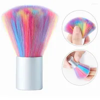 Makeup Brushes Colorful Nail Art Brush Soft Dust To Clean &amp; Remove UV Gel Polish After Polishing Care Naicure Pedicure