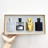 Creed Perfume 4pcs Conjunto de incenso perfumado col￴nia Men Silver Mountain Water/Aventus/Green Irish Tweed/Millesime Imperial 30mlx4