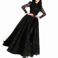 Casual Dresses Formal Evening Prom Beading For Women Women Party Long 2021 O-Neck Light Black Ball Glown Golvl￤ngd Kl￤der J3GJ#