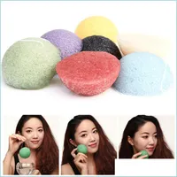 Pinceles de baño esponjas de 6 colores exfoliante de cara konnyaku limpiadora bocanada facial konjac konjac lavado de limpieza dhxtq