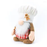 Party Decoration Chef Gnome Plush Doll Cloth Handmade Baker For Tiered Tray Shelf Table Wedding Home Garden Ornament