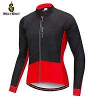 Wosawe Winter Cycling Jackets termiczne polarowe ciepłe topy wiatroodporne odzież z długim rękawem mtb rower wiatrówek men336d