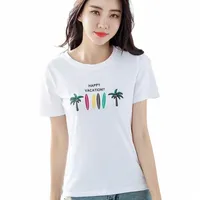 ljsxls 2021 Summer Korean Fashion Short Sleeve T-Shirt Casual Cotton Printing Tee Shirt Femme Women Clothes White Yellow Tshirts Y6Qc#