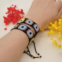 Strand Fashion Miyuki Armband für Frauen Geometrie Kristallperlen Quasten Pulsera gewebt Freund Freundschaft Bohemian Armbänder Juwelier Joyas Joyas