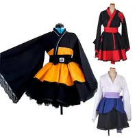 Naruto Akatsuki Uzumaki Naruto Cosplay Costume Lolita Dresses Kimono Robe Women Men Cosplay Halloween Party oniforms260 y