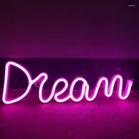Night Lights LED Dream Shape Neon Sign Powered By USB And Battery Lamp For Wall Living Room Decor Light Wedding Holiday Supply